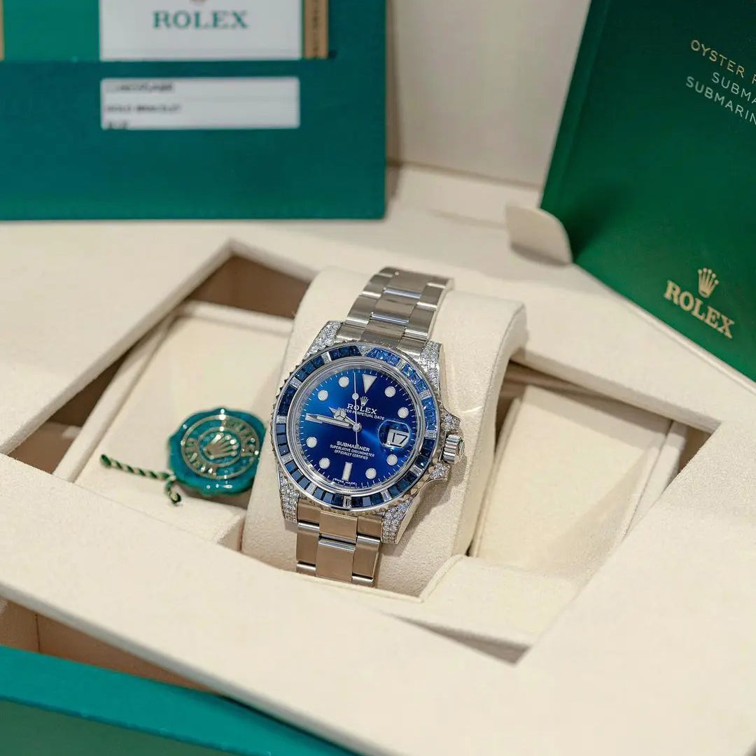 Rolex Submariner Date 116659SABR 18K White Gold Diamonds Sapphires UNWORN