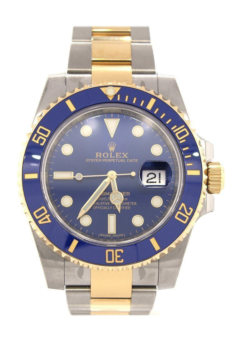 Submariner Date 40 Blue Dial Gold and Steel Watch 116613LB 116613.