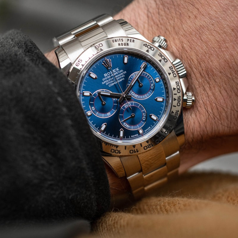 Rolex Cosmograph Daytona 18k White Gold Blue Dial 116509-0071