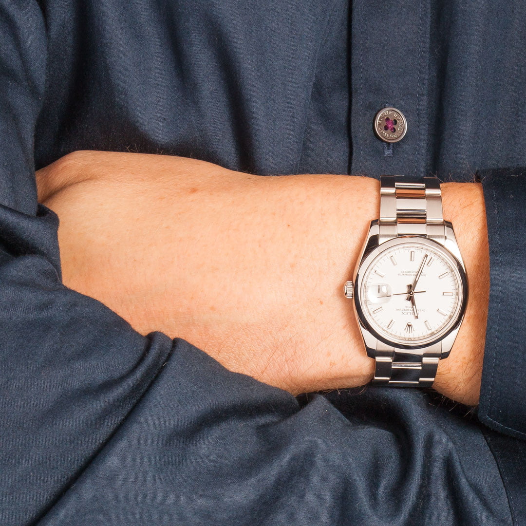 Rolex Date 115200 White Dial