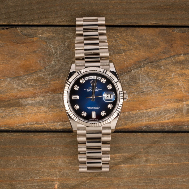 Rolex Day-Date President 128239 Blue Diamond Dial
