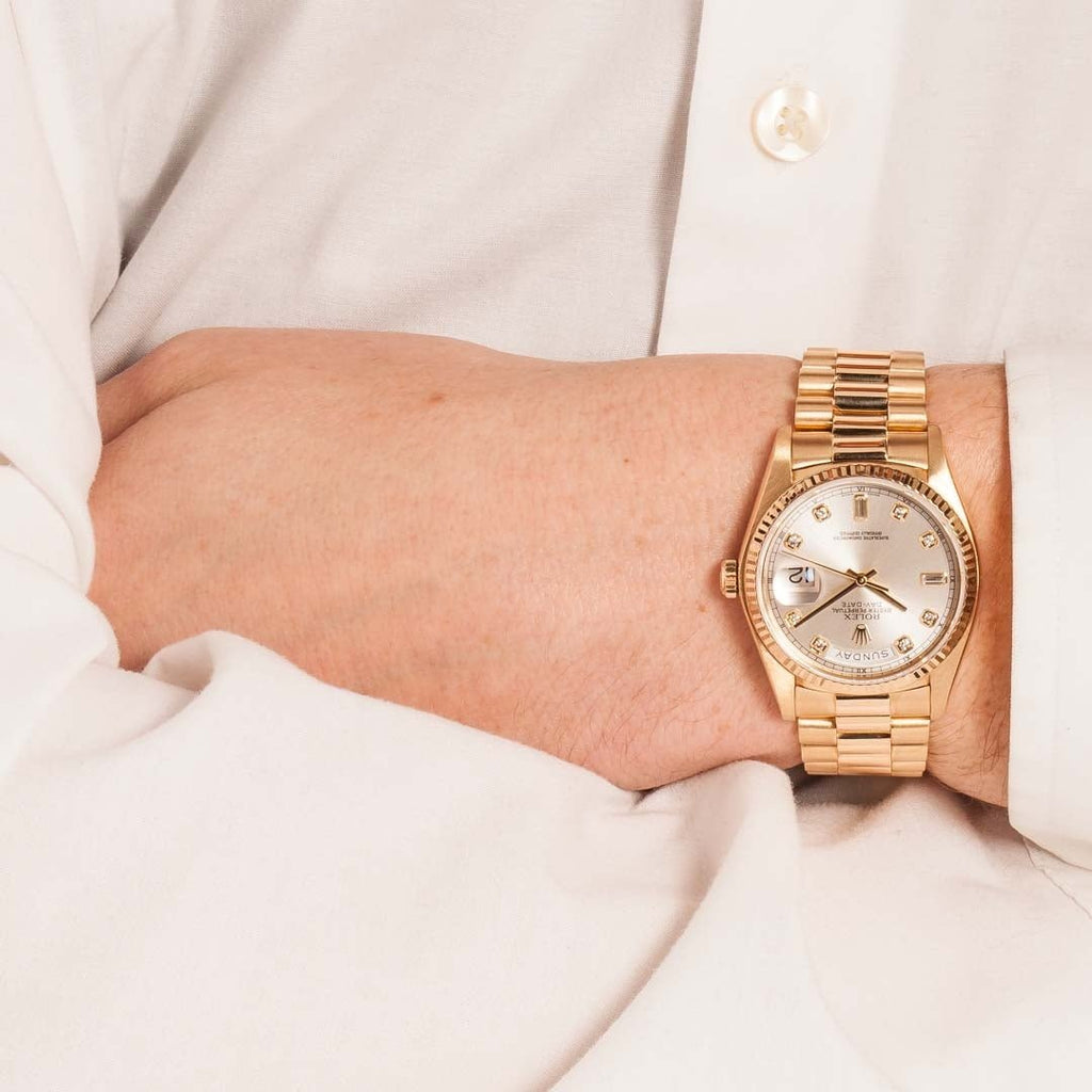 Pre-Owned Rolex Day-Date 18038 Diamond Dial