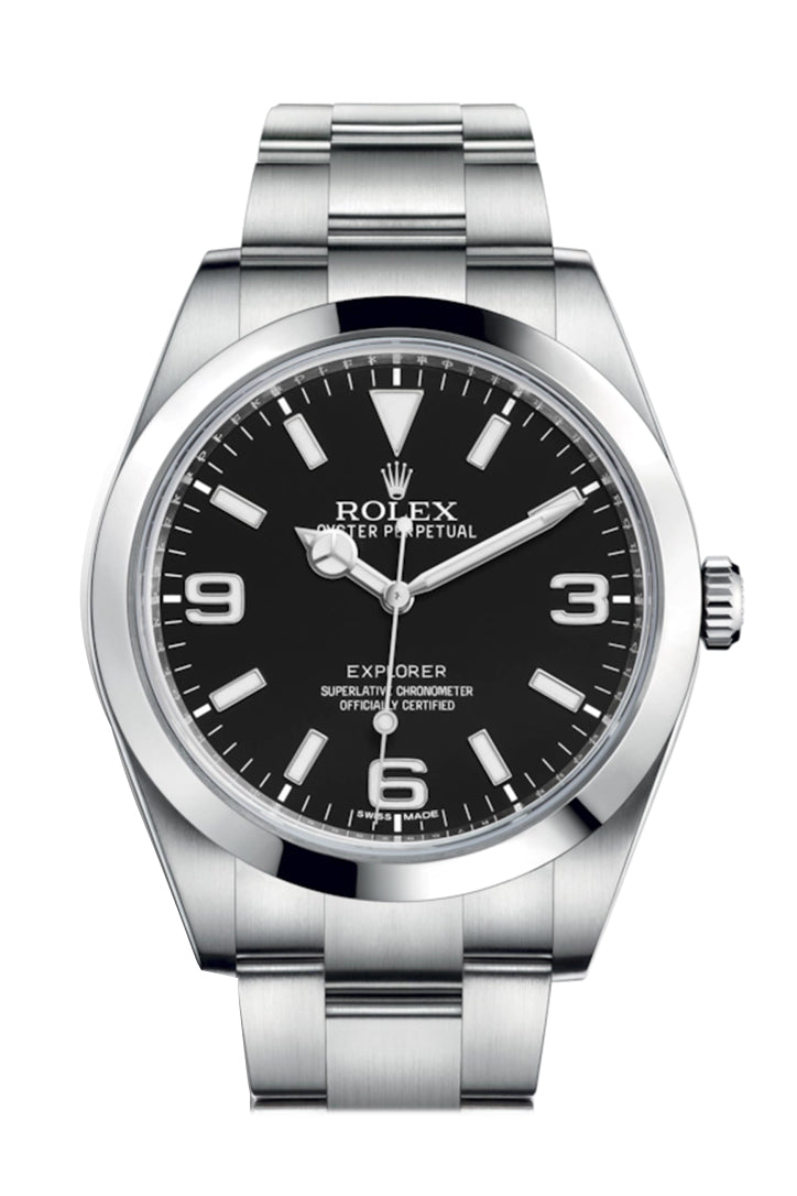 Explorer I 1 Black Dial Steel Mens Watch 214270.