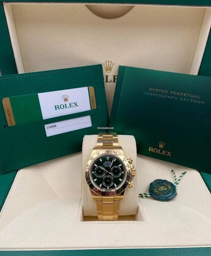 Daytona Yellow Gold Green Dial 116508 Unworn 2020.