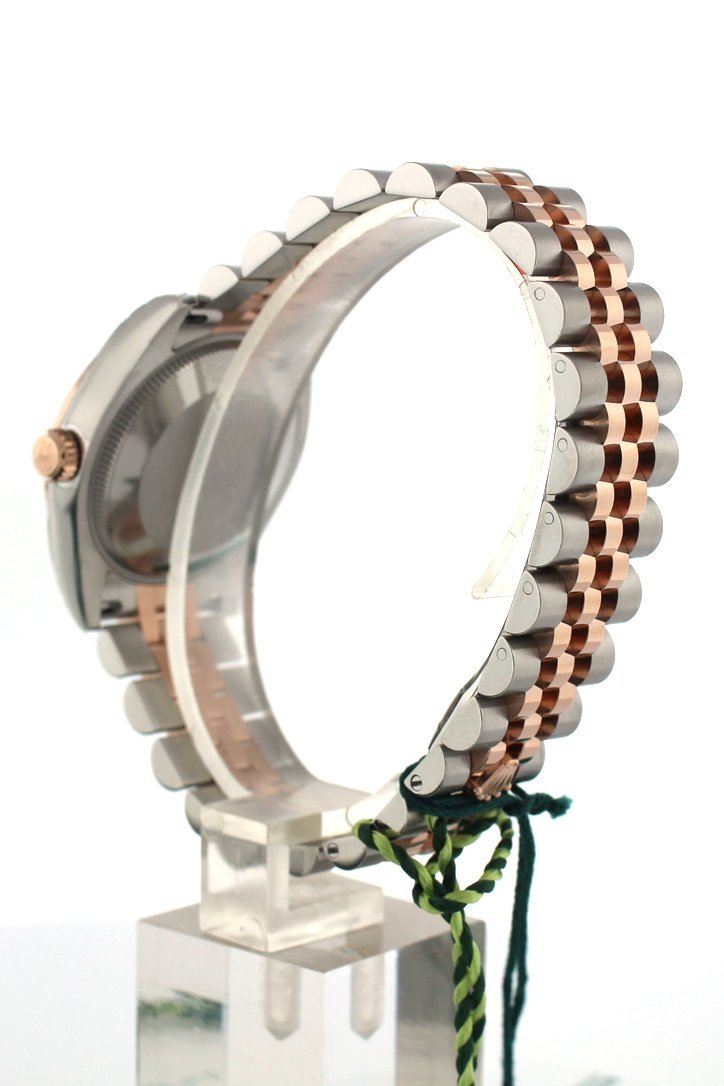 Datejust 31 White Roman Dial Fluted Bezel 18K Rose Gold Two Tone Jubilee Ladies Watch 178271.