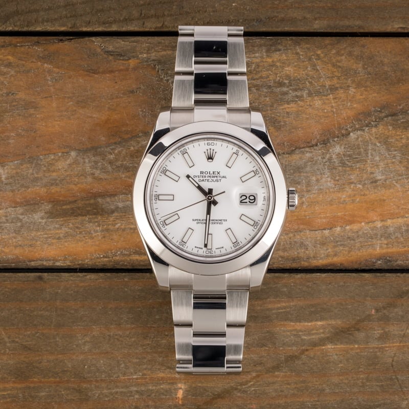 Pre-Owned Rolex Datejust II 116300 White Dial