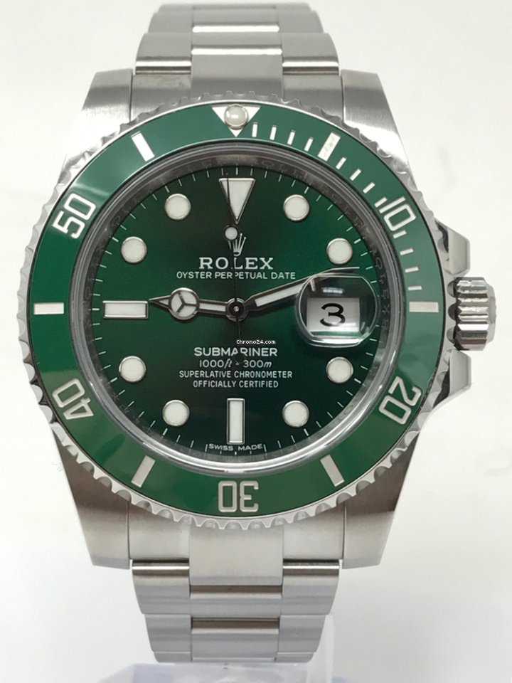 Submariner Date Green Hulk 40mm 116610LV Unworn 2019.