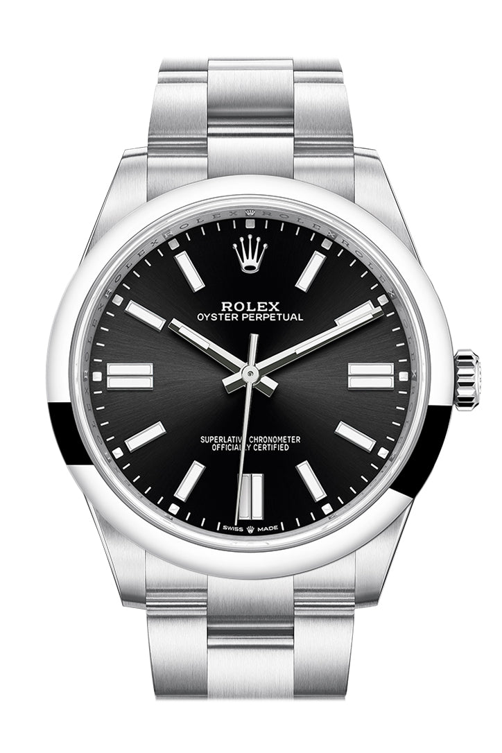 Oyster Perpetual 41 Black Dial Oyster Bracelet Watch 124300.