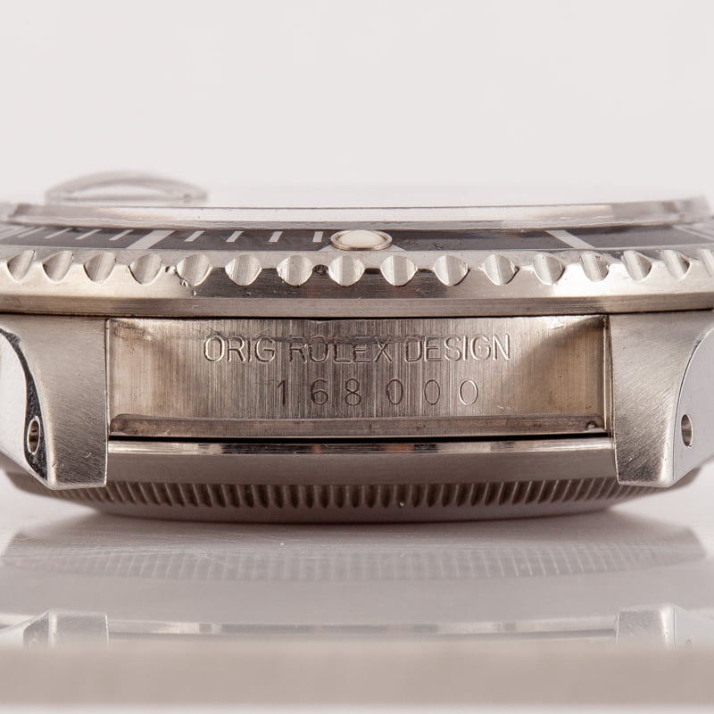 Vintage Rolex Submariner 168000 Stainless Steel