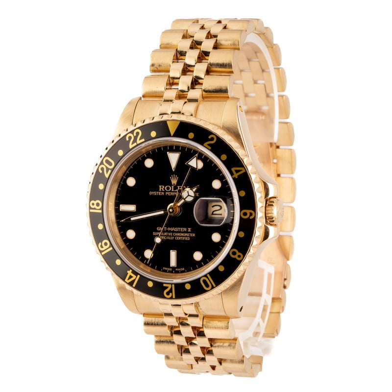 Rolex GMT-Master II Ref 16718 Yellow Gold