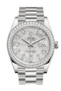 Day-Date 40 Meteorite Baguette Diamond Dial Diamond Bezel White Gold President Automatic Men's Watch 228349RBR 228349.
