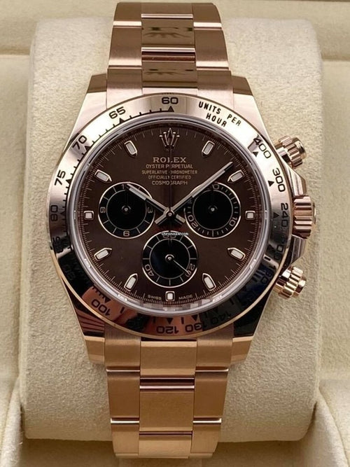 Daytona Rose Gold Chocolate Index Dial 116505 Unworn.