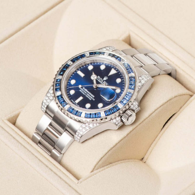 Rolex Submariner Date 116659SABR 18K White Gold Diamonds Sapphires UNWORN