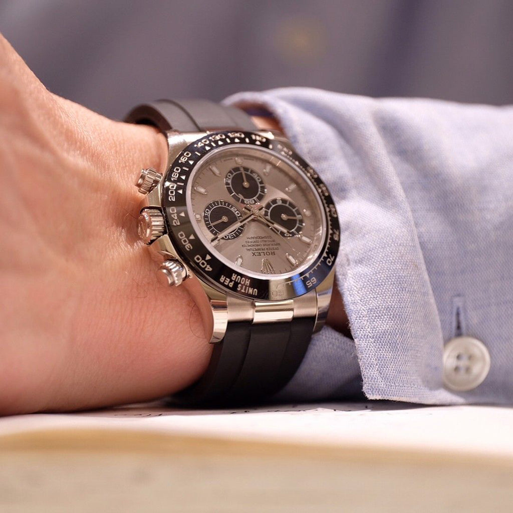 Rolex Daytona White Gold Steel Dial Oysterflex Strap 116519ln-0027