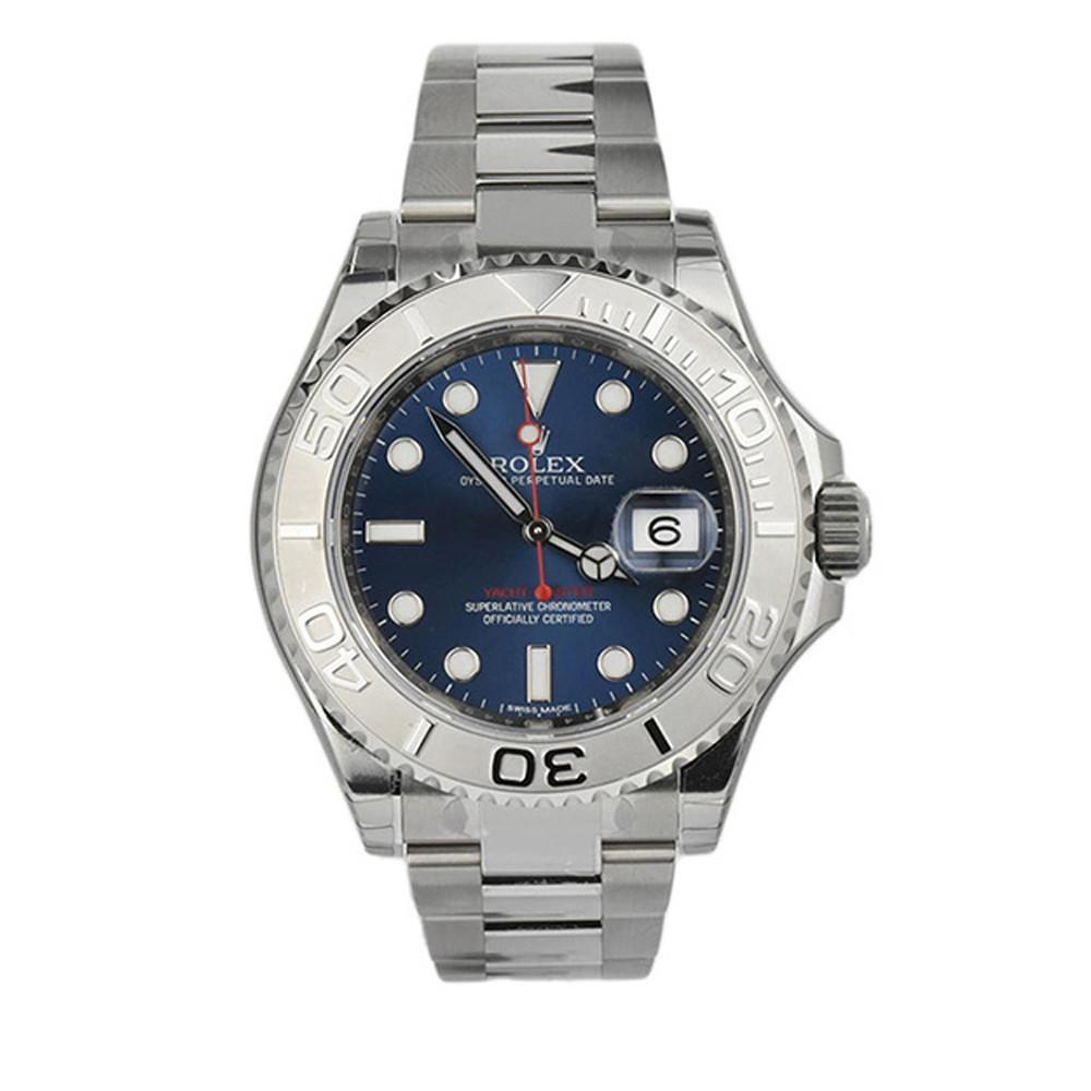 YACHT-MASTER 40 Blue Dial Platinum and Steel Mens Watch 116622.