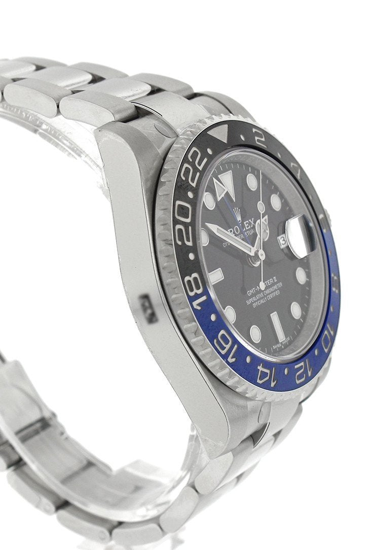 GMT-Master II Batman 40 Black Dial Steel Men's Watch 116710BLNR 116710.