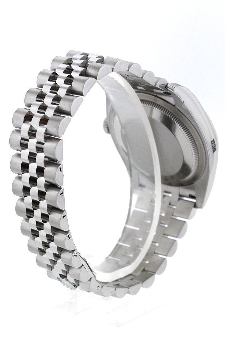 Datejust 36 Black Jubilee design set with Diamonds Dial 18k White Gold Diamond Bezel Jubilee Men's Watch 116244.