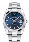 Date 34 Blue Dial Stainless Steel Men's Watch 115200.