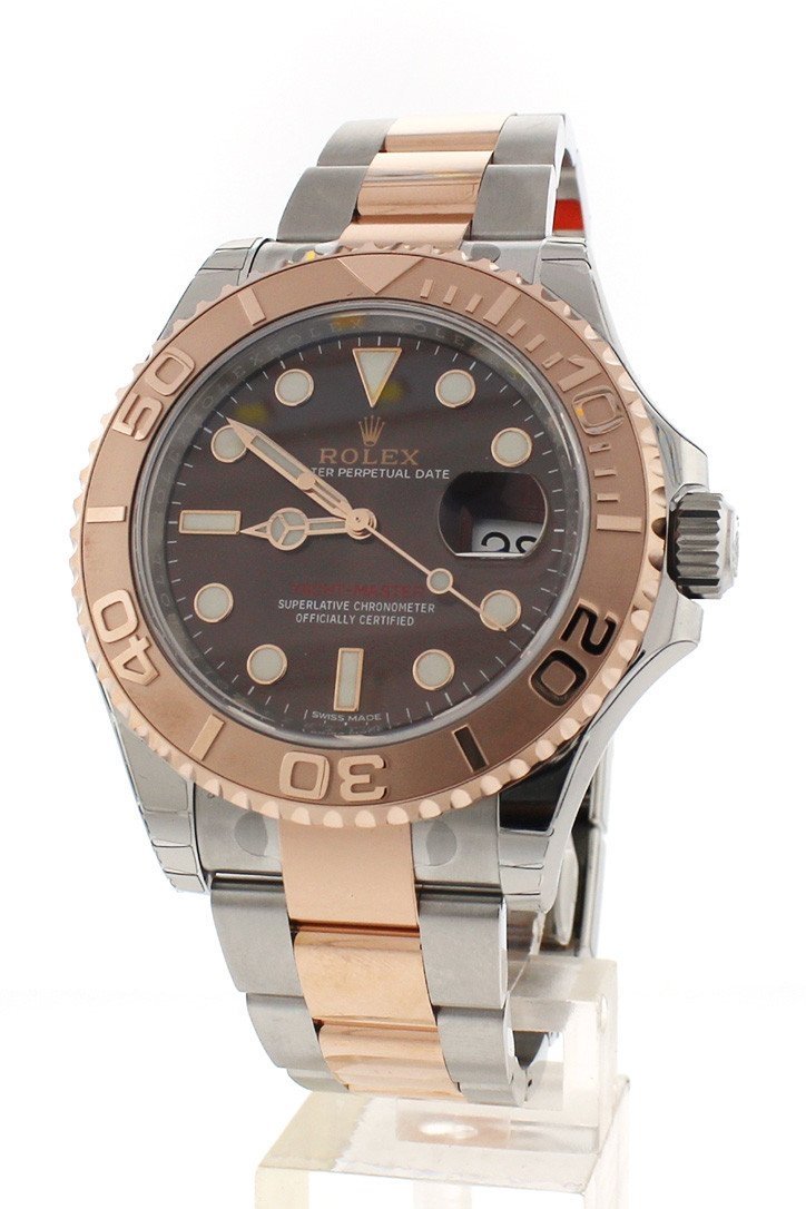 YACHT-MASTER 40 Chocolate Dial 18k Rose Gold Mens Watch 116621.