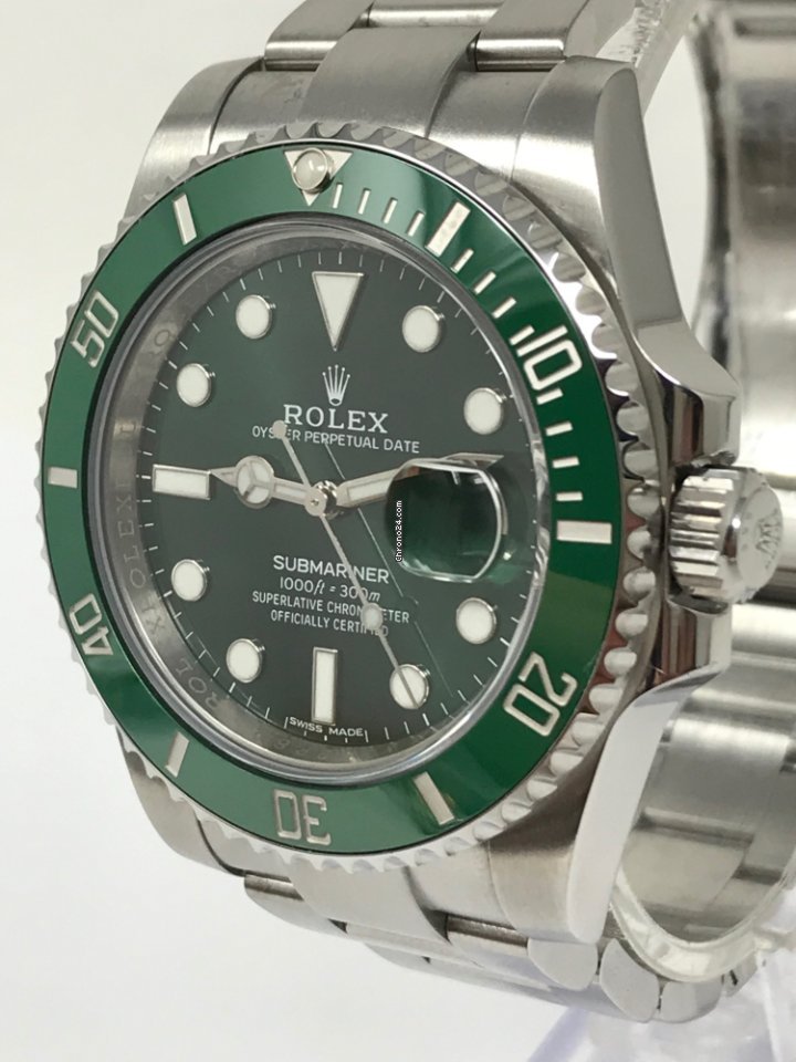 Submariner Date Green Hulk 40mm 116610LV Unworn 2019.