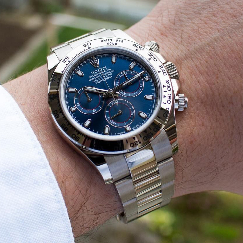 Rolex Cosmograph Daytona 18k White Gold Blue Dial 116509-0071