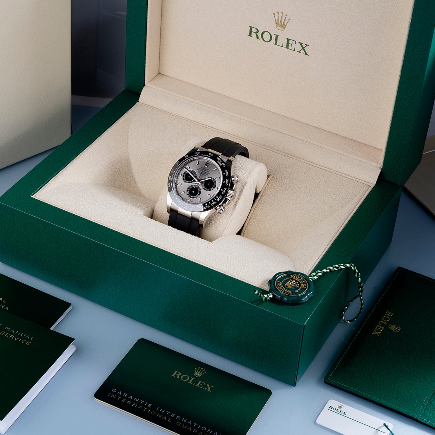 Rolex Daytona White Gold Steel Dial Oysterflex Strap 116519ln-0027