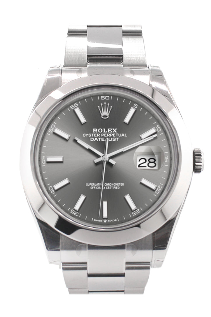 Datejust 41 Dark Rhodium Dial Automatic Men's Watch 126300.