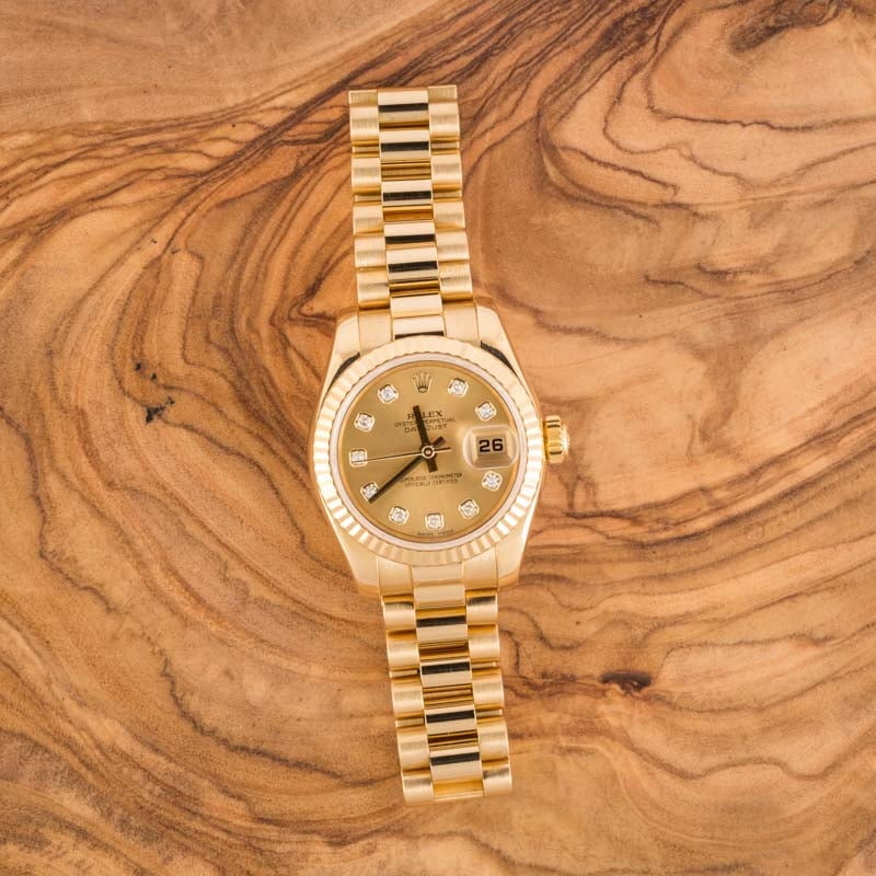 Ladies Rolex President 179178 Diamond Dial