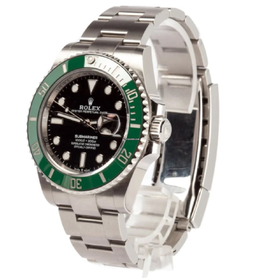 Submariner Stainless Steel Starbucks Black Index Dial Watch.