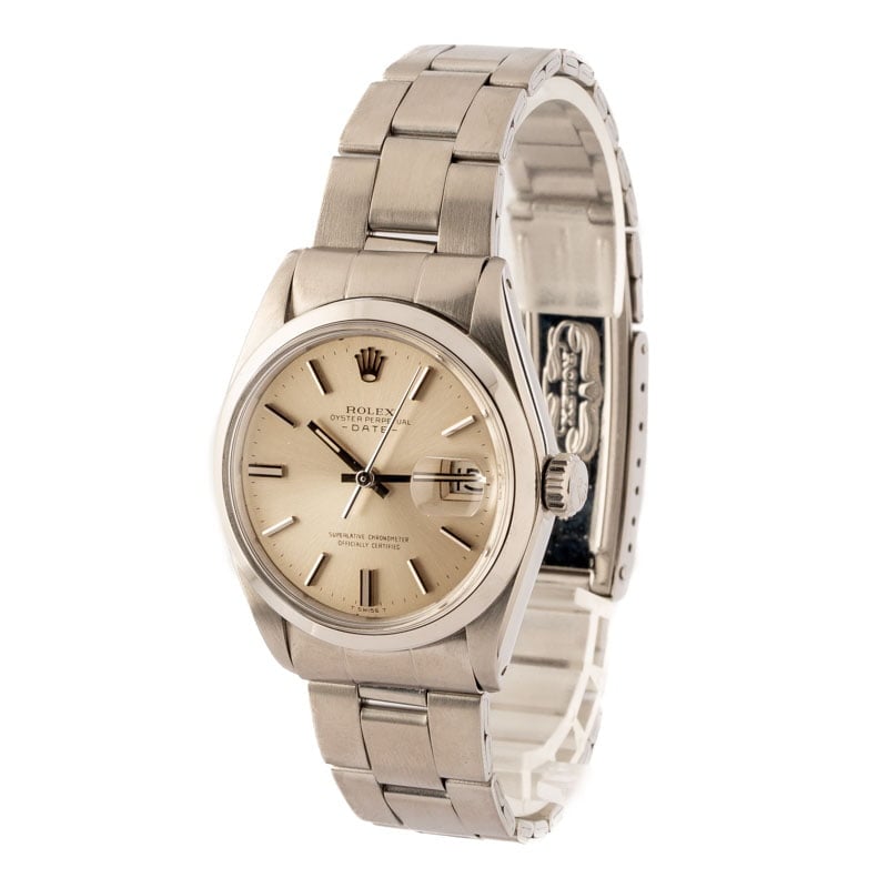 Rolex Date 1500 Silver Dial
