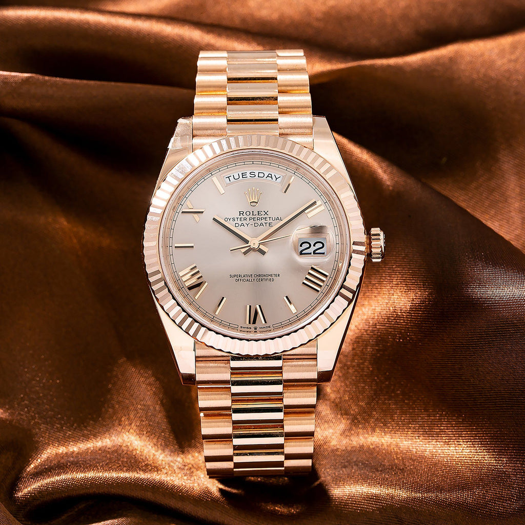 Datejust 31 White Roman Dial Diamond Bezel 18K Rose Gold Two Tone Ladies Watch 278341.