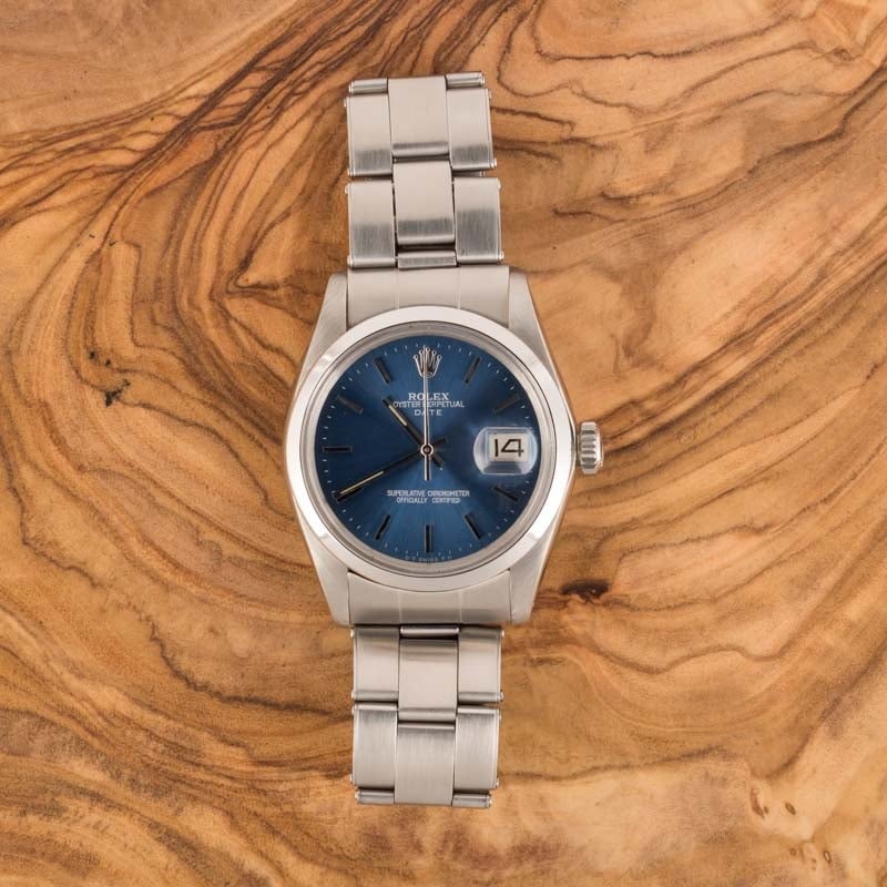 Rolex Oyster Perpetual Date 1500 Blue Dial