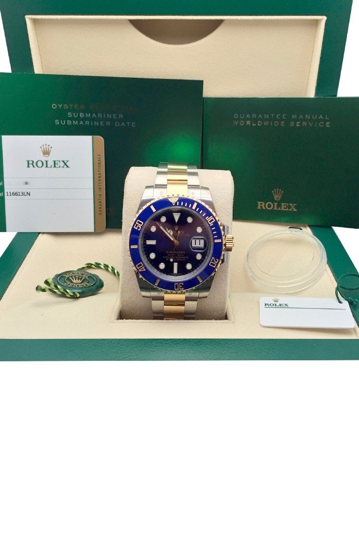 Submariner Date 40 Blue Dial Gold and Steel Watch 116613LB 116613.