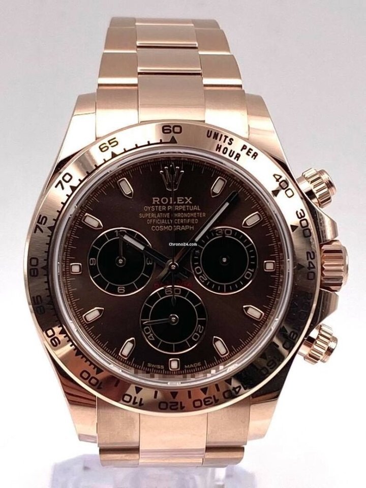 Daytona Rose Gold Chocolate Index Dial 116505 Unworn.