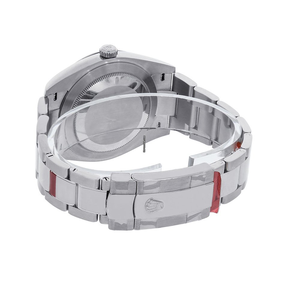 Datejust II Stainless Steel White Gold Silver Index Dial Watch 116334.