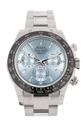 Cosmograph Daytona Ice Blue 8 Baguette Diamond Platinum Mens Watch 116506.