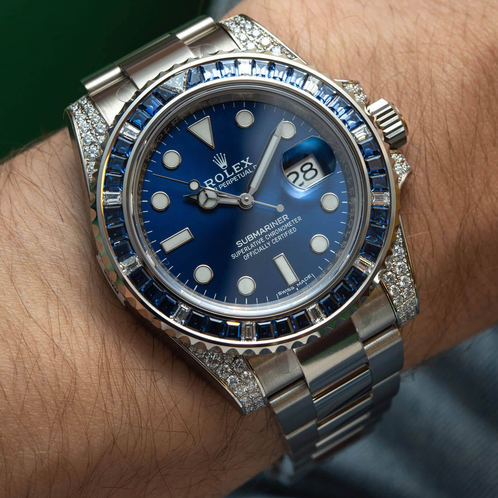 Rolex Submariner Date 116659SABR 18K White Gold Diamonds Sapphires UNWORN