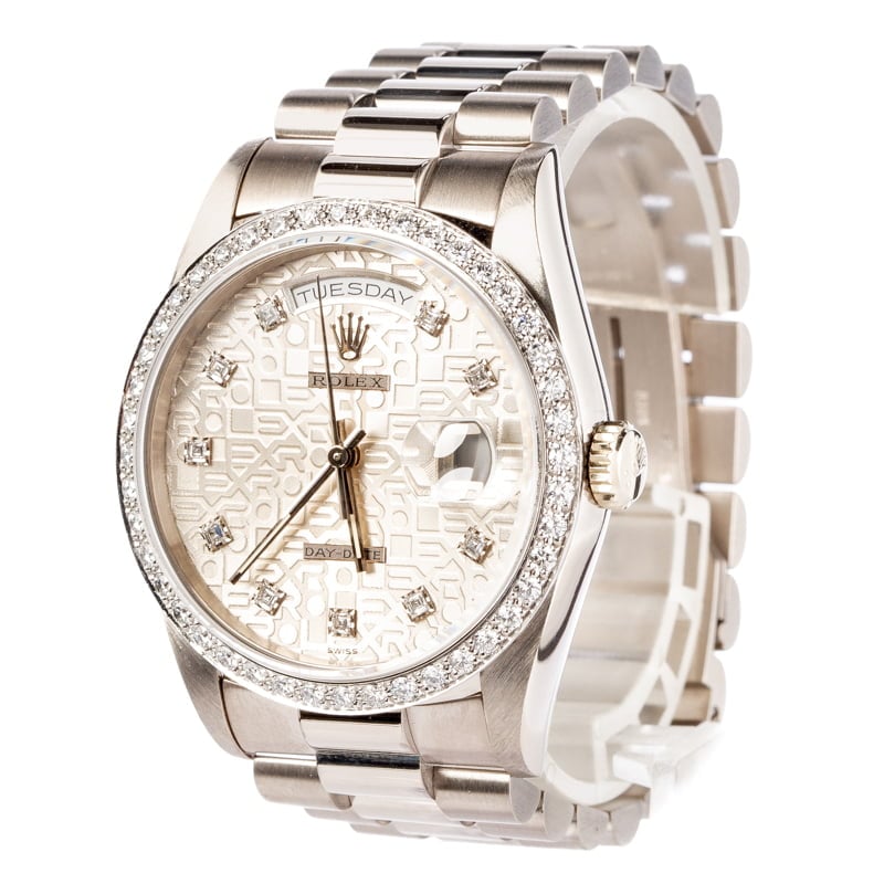 Rolex President Day-Date 18349 White Gold
