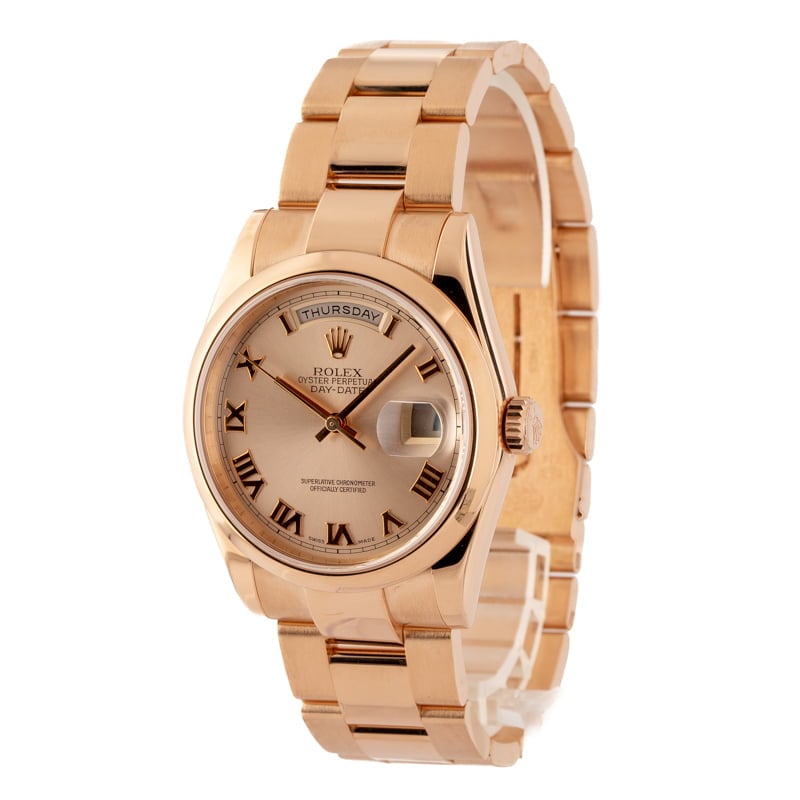Rolex Day-Date 118205 18k Rose Gold