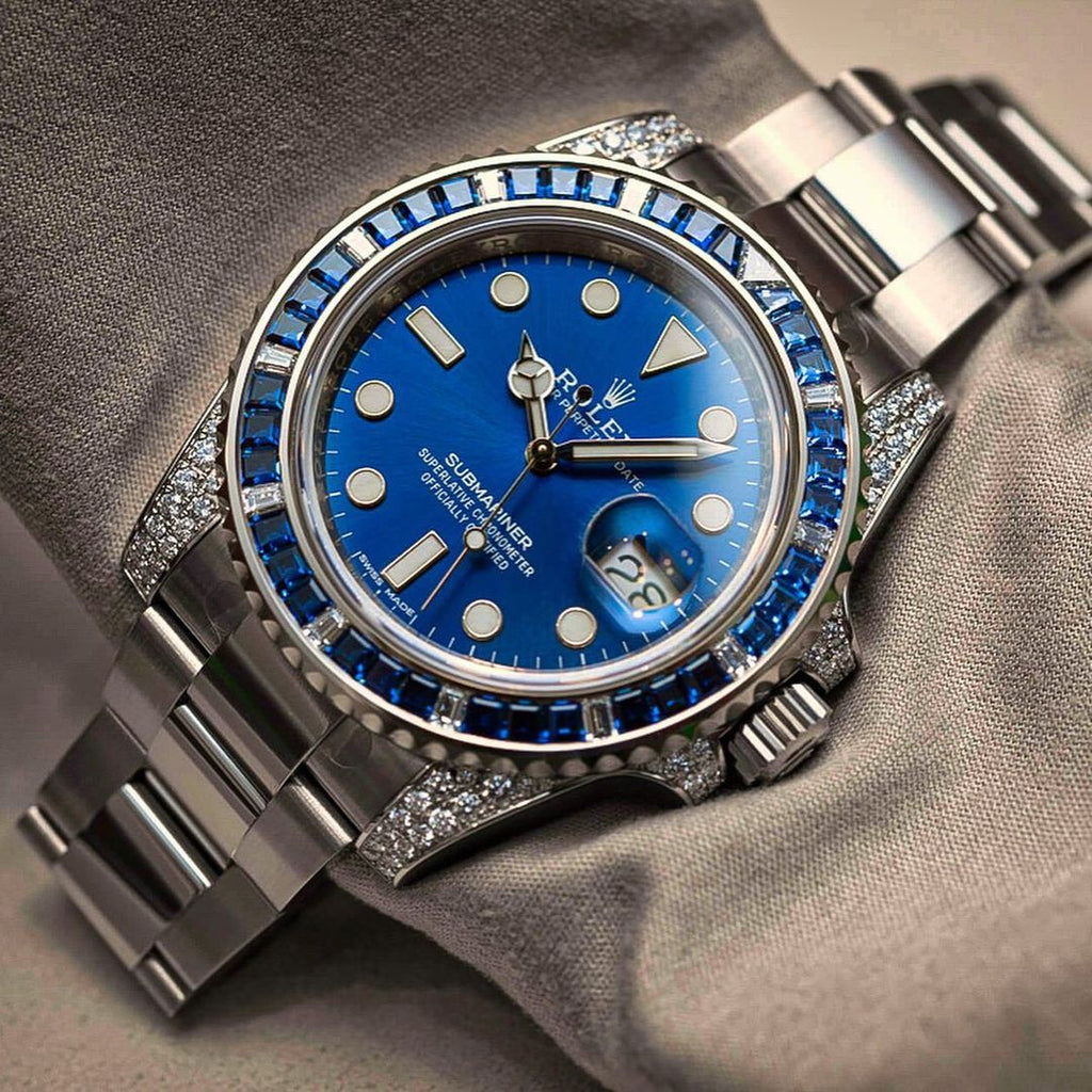 Rolex Submariner Date 116659SABR 18K White Gold Diamonds Sapphires UNWORN