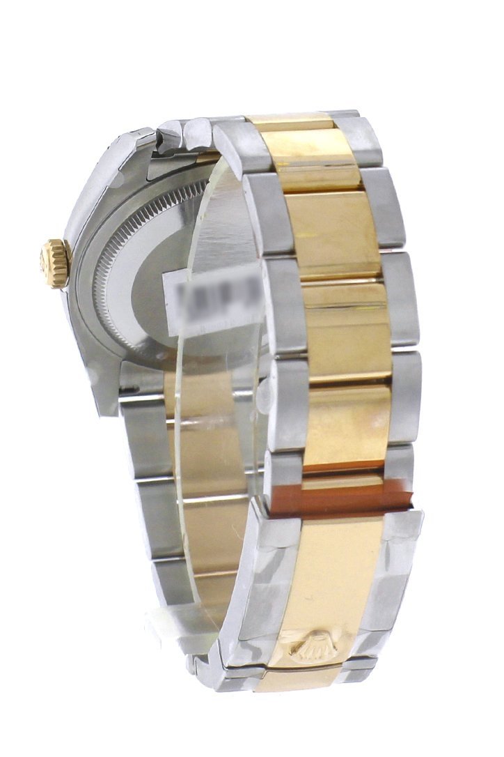 Datejust 36 White mother-of-pearl Roman Dial Fluted 18K Gold Two Tone Oyster Watch 116233.